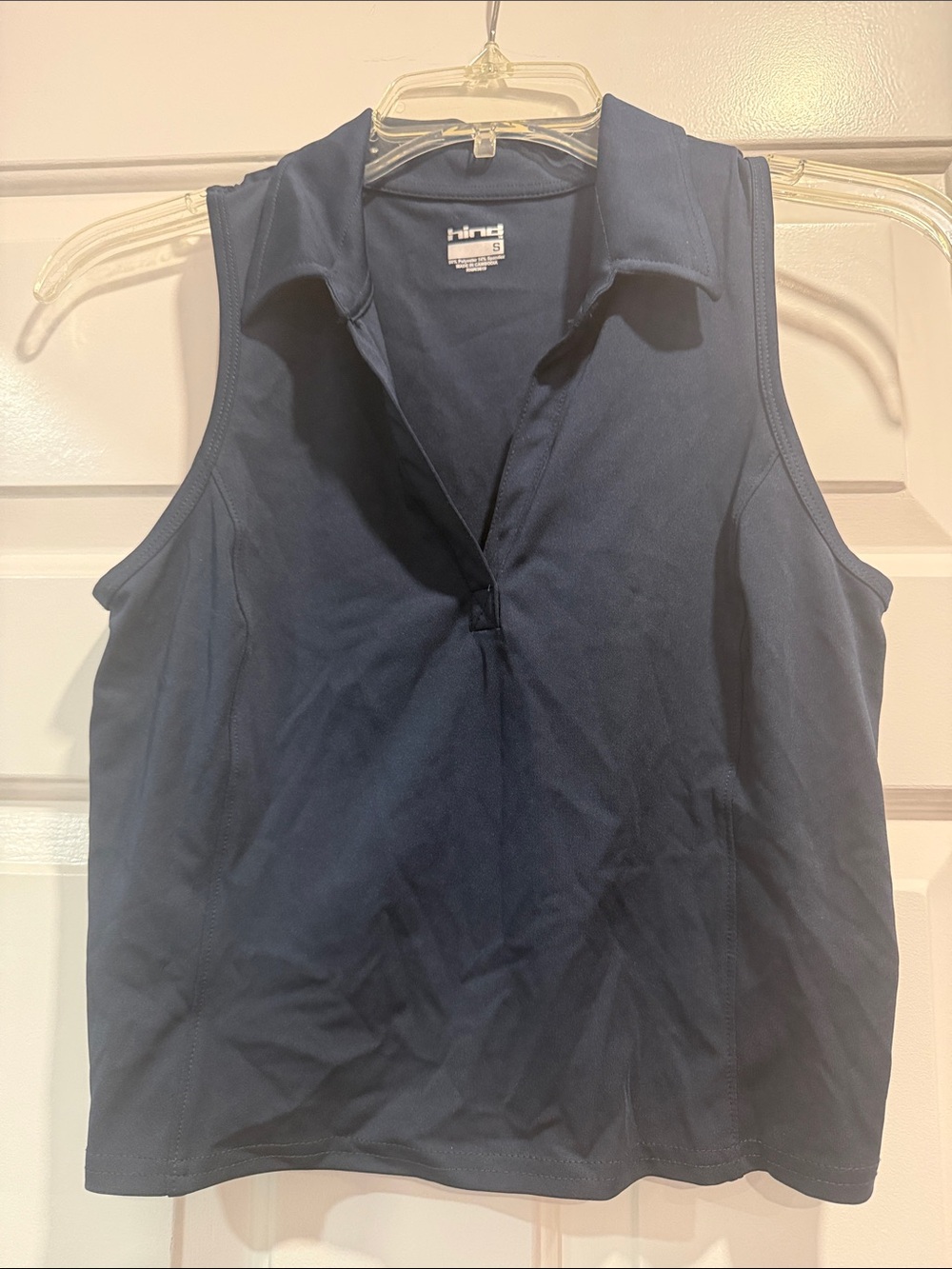 Hind Navy Sleeveless Polo Tank Top